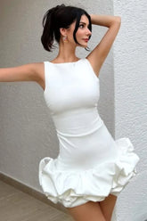 Backless Puff Dress
