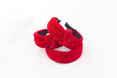 Knot Satin Headband - Crimson