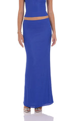 Mesh Rhinestone Two Piece Set in Royal Blue