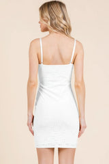 Eyelet Mini Dress