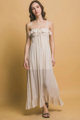 Smocked Ruffle Maxi Dress