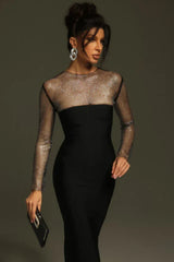 Emmi Long Sleeve Bandage Midi Dress