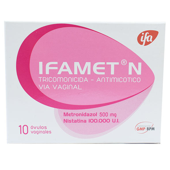 Ifamet N Metronidazol 500Mg Y Nistatina 100000Ui X Ovulo