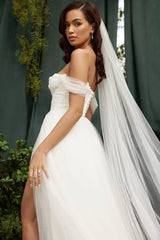 Fairytale White Tulle Bridal Gown