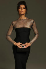 Emmi Long Sleeve Bandage Midi Dress