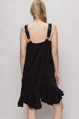 POL Ruffle Hem Sleeveless Mini Dress