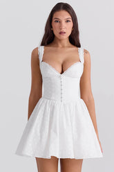Brigitte Broderie Anglais Corset Mini Dress