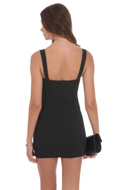 Black Lace Bust Bodycon Dress