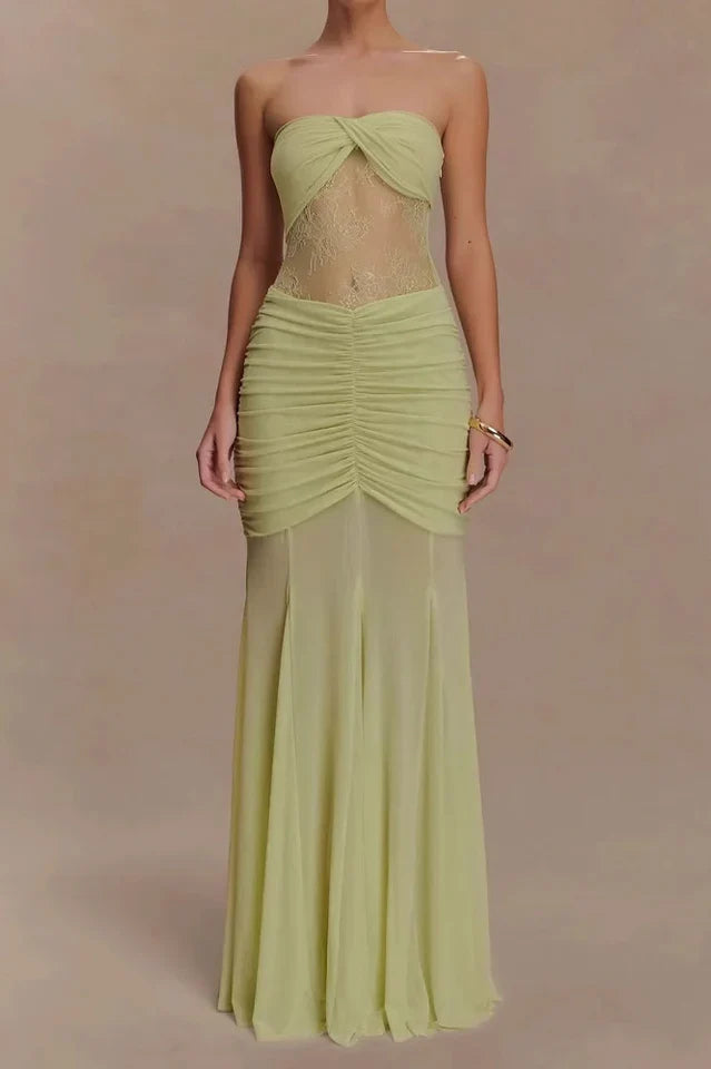 Khadijah Lace And Mesh Maxi Dress