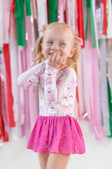Farrah Clipdot Leotard - Sugarplum Santa