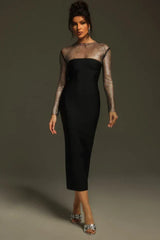 Emmi Long Sleeve Bandage Midi Dress