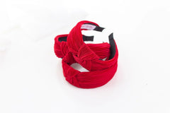 Knot Satin Headband - Crimson
