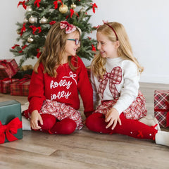 Sweet Wink Headband - Christmas Plaid Layered Bow