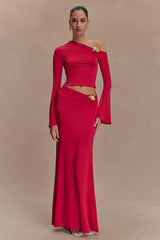 Ainsley Asymmetrical Maxi Skirt