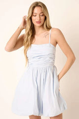 Mittoshop Ruched Detail Bubble Hem Mini Dress