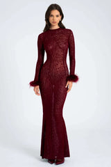Patricia Leopard Burnout Velvet Backless Dress