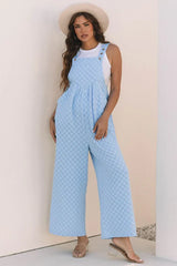 Check Yourself Wide Leg Overalls