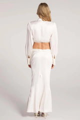 Draped Two Piece Maxi Dress