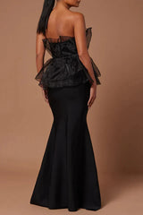 Oria Sleeveless Fishtail Bandage Maxi Dress