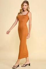 Square Neck Tank Maxi Dress