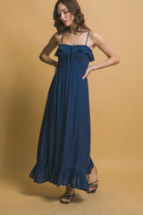 Smocked Ruffle Maxi Dress