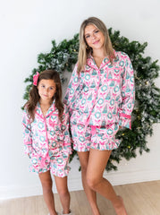 Women's Satin Loungewear Set - Wreath & Wonder