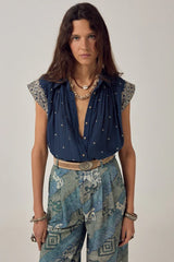 Karina Sleeveless Top - Deep River