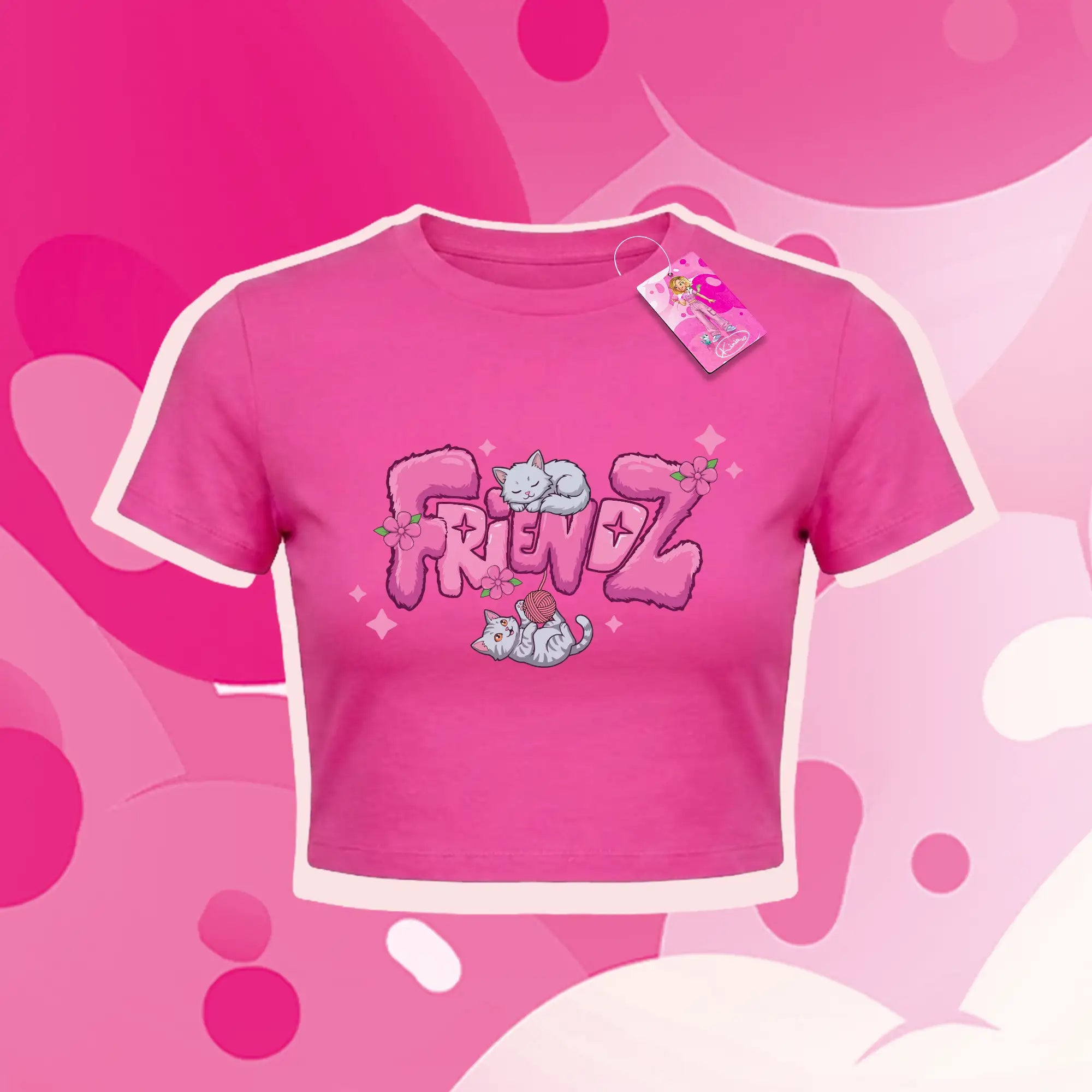 CROP TOP RÓŻOWY - KINIA
